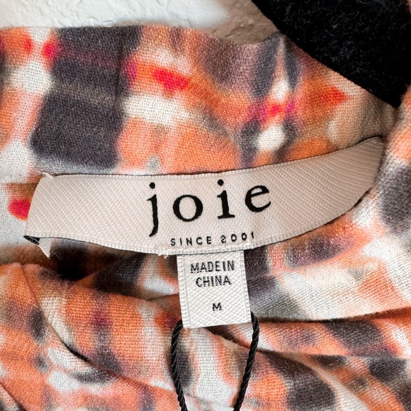 NWT Joie Lyell Twist Top Short Sleeve - Pink/Multi, Size S - Picture 6 of 13